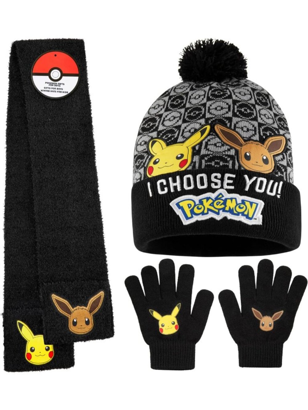 Cozy Winter Accessories Set for Boys 4-12: Beanie, Gloves & Scarf 3-Pc Gift